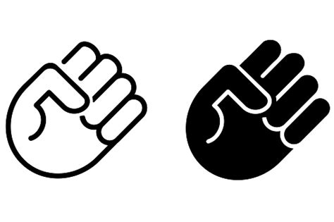 Raised Fist Symbol Of Victory Strength Power And Solidarity Icon Protest Symbol Raised Up Fist