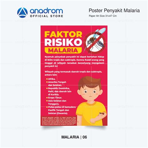 Jual Poster Seputar Penyakit Malaria Poster Promosi Edukasi Kesehatan