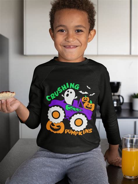 Halloween Boy Svg Halloween Truck Svg Crushing Pumpkins Svg Etsy