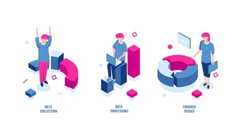 Icono de estadísticas de negocios recolección de datos y procesamiento