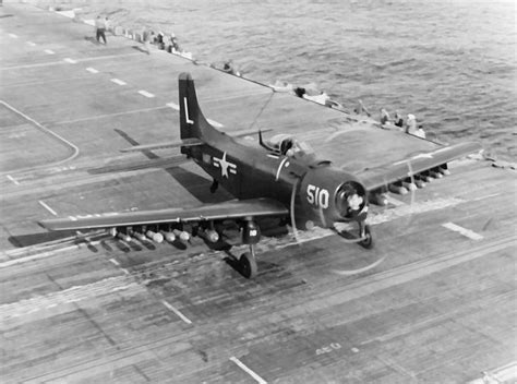 A Fully Armed Us Navy Douglas Ad 4 Skyraider Of Attack Squadron Va 75