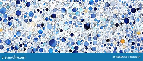 Watercolor Background Of Blue Circles Stock Illustration Illustration