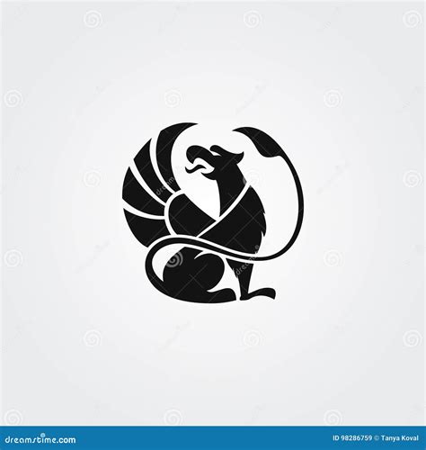 Vector Logotype Griffin In Circle | CartoonDealer.com #98286759