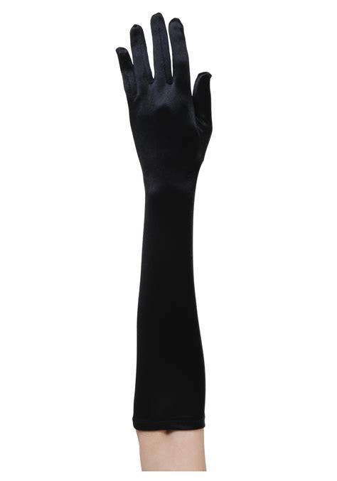 Black Elbow Length Gloves Costume Gloves 999