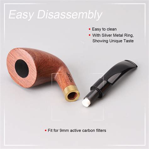 Muxiang Rosewood Tobacco Smoking Pipe Handmade Wooden Pipes Kit With