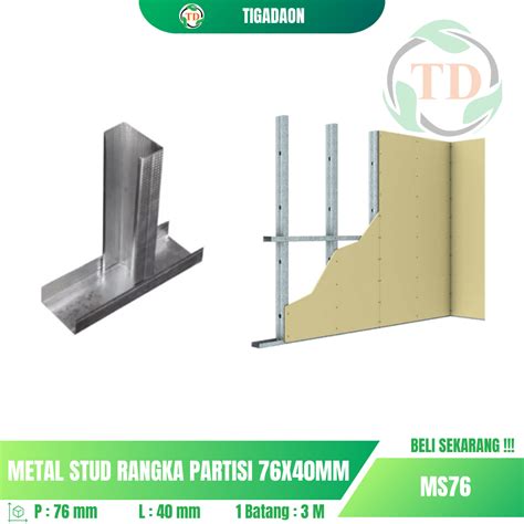 Rangka Partisi Metal Stud X Mm Meter Tigadaon