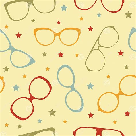 Eyeglasses Seamless Pattern Stock Illustration Illustration Of