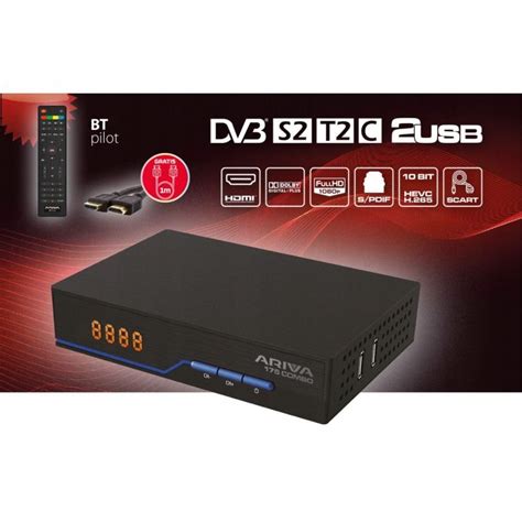 Tuner SAT FERGUSON ARIVA 175 Combo DVB S2 DVB T2 H 265 HEVC CA