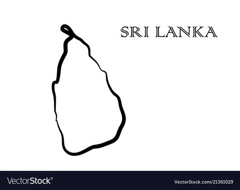 Sri Lanka Map Royalty Free Vector Image VectorStock