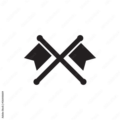 crossed flags icon. Stock Vector | Adobe Stock