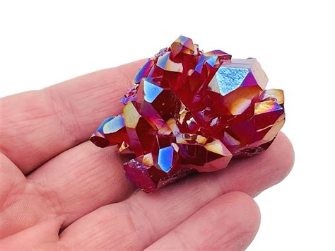 Red Aura Quartz Cluster Crystal Aura Cluster Quartz Healing Stone RA1273 - Etsy