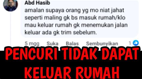 Baca 1x Maling Pencuri Tidak Bisa Masuk Rumah YouTube