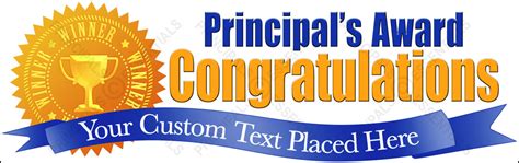 Principals Recognition Award Vinyl Banner