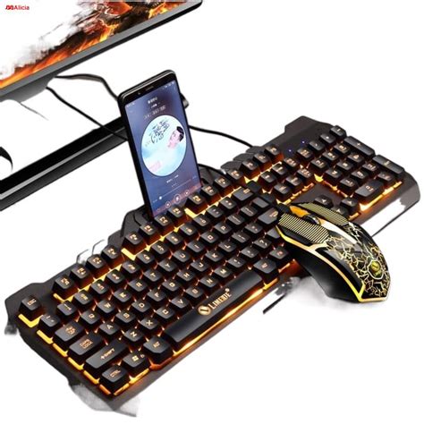 Limeide T21 Backlit Keyboard And Mouse Set Combo Mechanical Gaming With