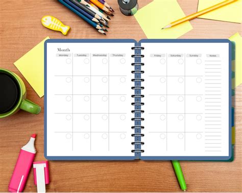 Teacher Planner Calendar Printable Flexible Academic Year - Etsy