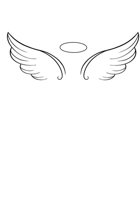 Small Angel Wing Tattoo Design