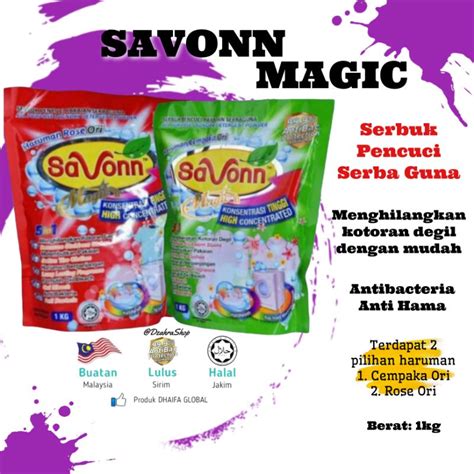 Savonn Magic Sabun Pencuci Pakaian Serbuk Pencuci Serbaguna In