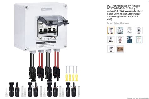 Trennschalter Nach PV Modulen Wenn Anlage Noch Etwas Ruht Allgemeine