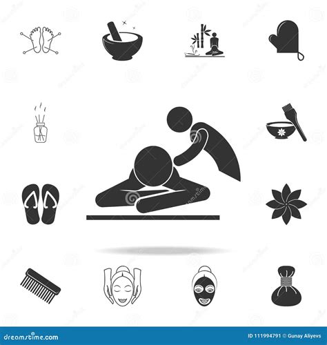 Spa Massage Icon Detailed Set Of Spa Icons Premium Quality Graphic Design Stock Illustration