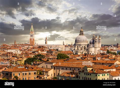 A Venice Skyline Under Nice Sunset Sky Stock Photo - Alamy