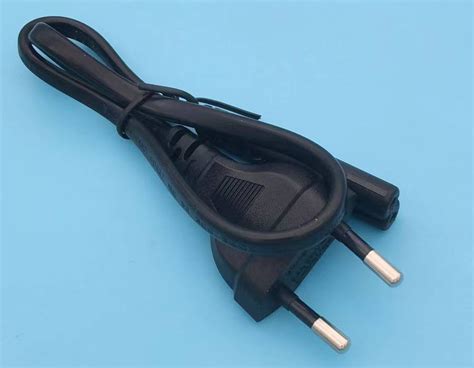 Europe VDE Approval EU 250V AC Power Cord 2 Pin Plug C7 Connector Bk L