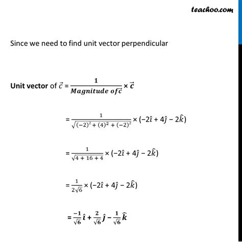 Example Find A Unit Vector Perpendicular To A B A B