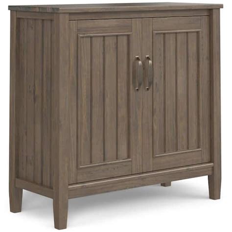 Simpli Home Lev SOLID WOOD 32 In Wide Contemporary Low Storage Cabinet