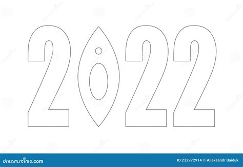 Vagina Symbol Weibliche Geschlechtsorgane Konzept Für Das Neue Jahr 2022 Vektor Abbildung