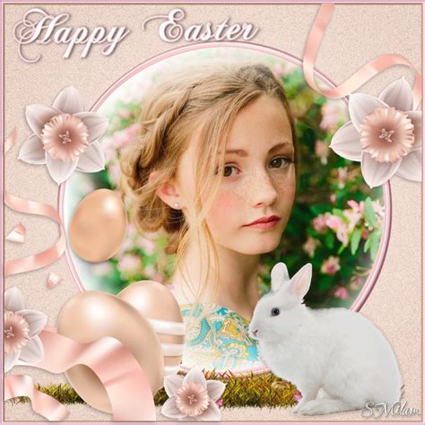 Smilam S Spring And Easter Frames Easter 2022 Happy Easter In Pink