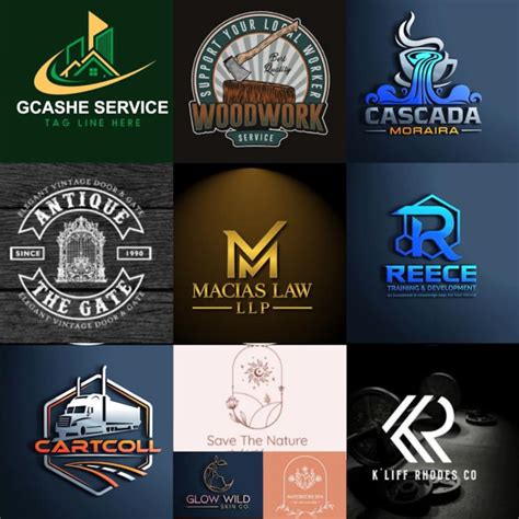 custom professional logo design  business unique minimalist