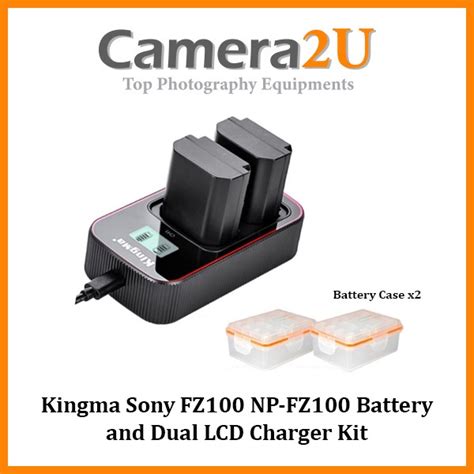 READY STOCK Kingma Sony FZ100 NP FZ100 Battery And Dual LCD Charger Kit