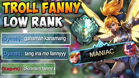 TOXIC TEAMMATE FANNY IN LOW RANK RIP SAVAGE MLBB YouTube