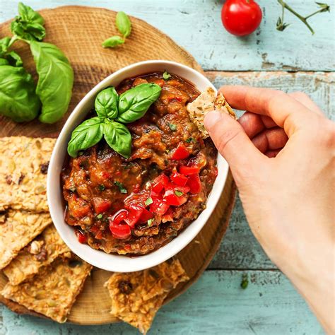 Spicy Greek Eggplant Dip - Full of Plants