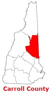 Carroll County on the satellite map of New Hampshire 2024. Actual ...