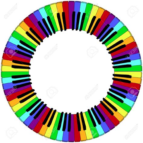 piano keyboard clipart color - Clipground