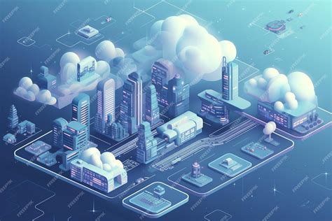 Premium Ai Image Cloud Computing Isometric Concept Cloud Computing Technology Vector Illustration