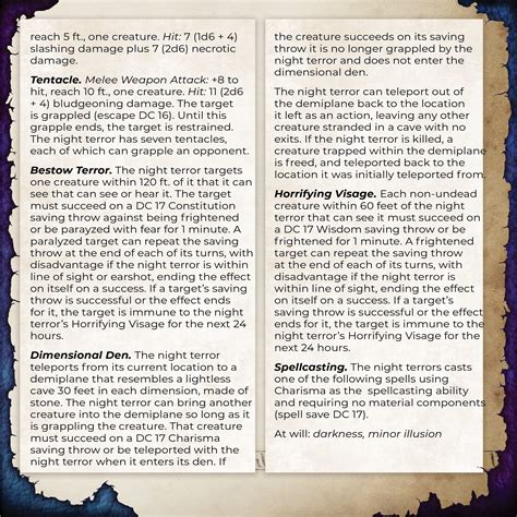 [OC] Night Terror : r/DnDHomebrew