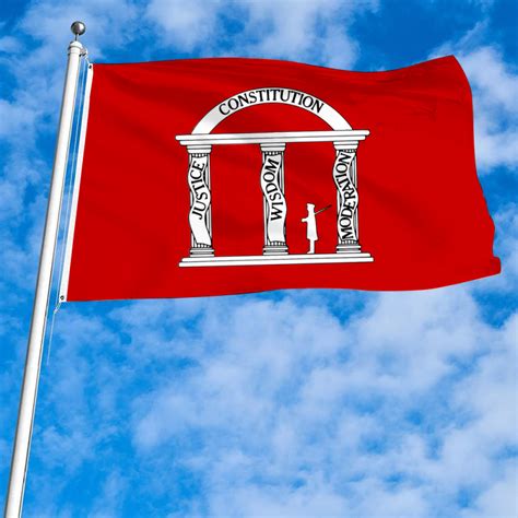 The United States Georgia 1861red Flag