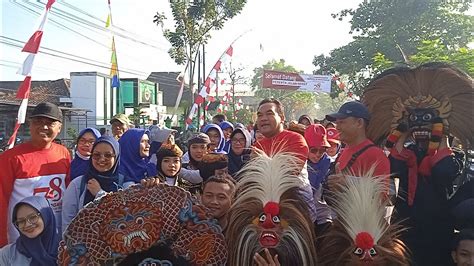 MENYAMBUT HUT RI 78 BARONGAN BUPATI BLORA JALAN SEHAT BAKSOS