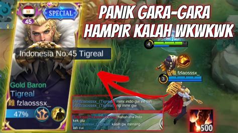 Ketemu Global Tigreal Di Solo Ranked Mobile Legends YouTube