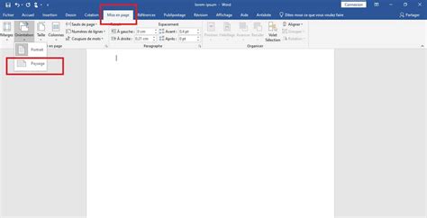 Comment Mettre Une Seule Page En Paysage Sur Word Hip Sincere