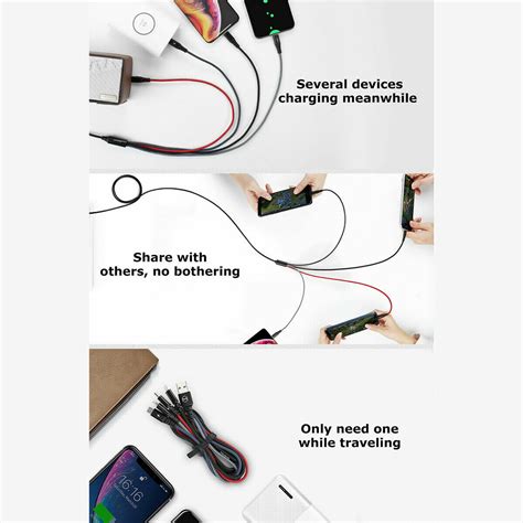 Mcdodo Multi Charging Cable In Fast Charger Cord For Iphone Type C