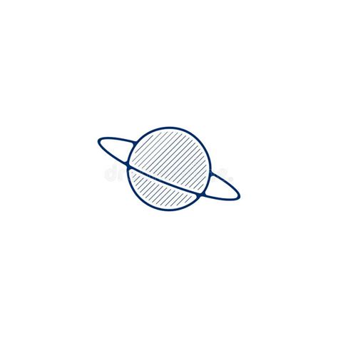 Saturn Planet Line Icon Saturn Linear Outline Icon Stock Vector Illustration Of Pictograph