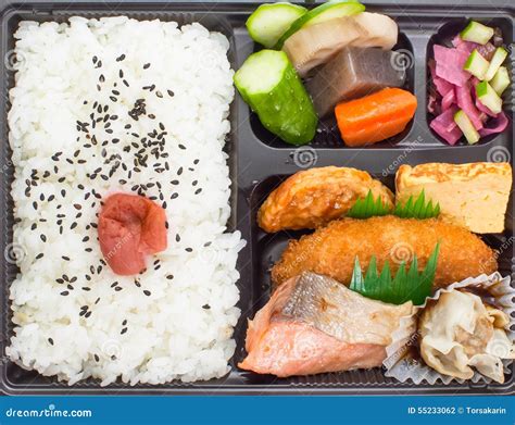 Bento Japanese Cuisine A Single Portion Takeout Stock Photo Image