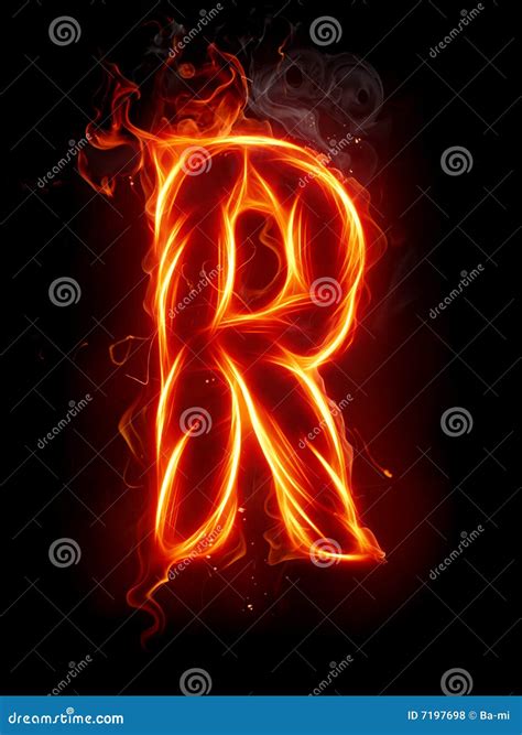 Fire Letter R Stock Illustration Illustration Of Heat 7197698