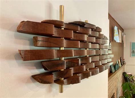 Arte De Pared De Madera Secuoya Pared Colgante Pared De Madera Etsy