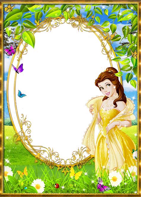 Baby summer frame for Photoshop — With Rapunzel — Milye-Kartinki.ru