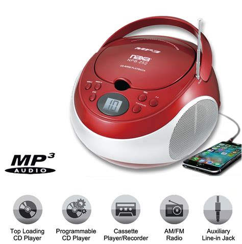 Portable MP3 CD Player With AM FM Stereo Radio Naxa Electronics