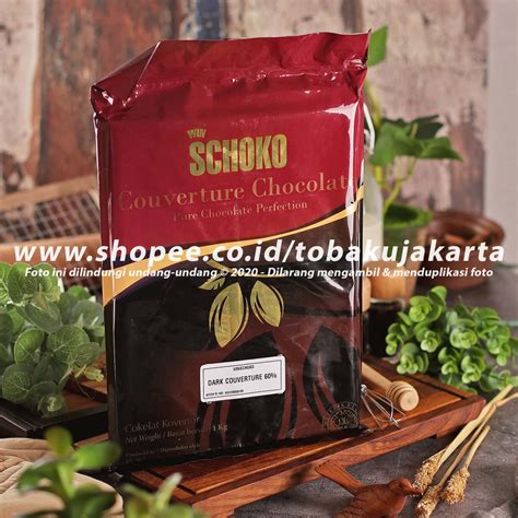 Jual Schoko Dark Batang 60 1kg Couverture Chocolate Cokelat Baking