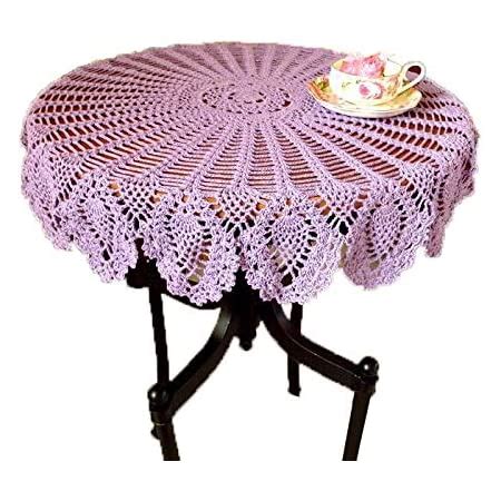 Amazon Laivigo New Handmade Crochet Lace Round Table Cloth Doilies